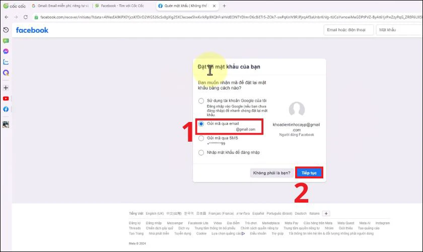 Cách đổi mật khẩu Facebook nhưng quên mật khẩu cũ trên máy tính