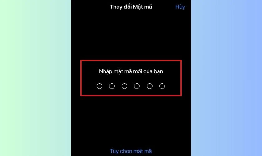Chọn thay đổi mật m&atilde; để chuyển mật khẩu