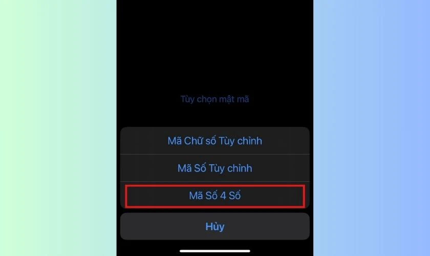 Chọn M&atilde; số 4 số