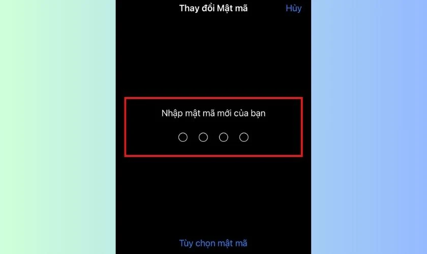  Nhập 4 số mật m&atilde; v&agrave; x&aacute;c minh lại mật m&atilde; mới để ho&agrave;n th&agrave;nh