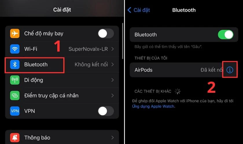 Cách đổi tên AirPod trên iPhone /iPad