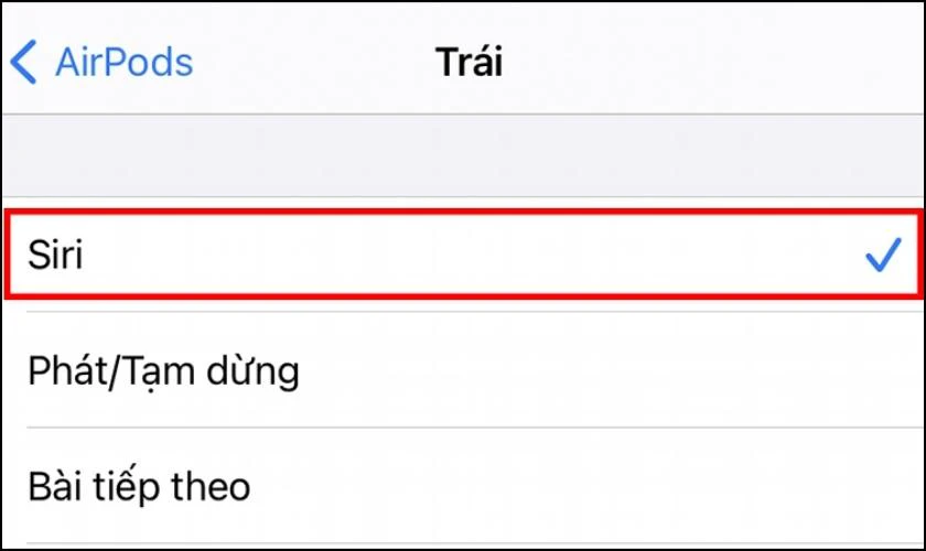 Chỉnh mục đích nhấn 2 lần vào tai nghe