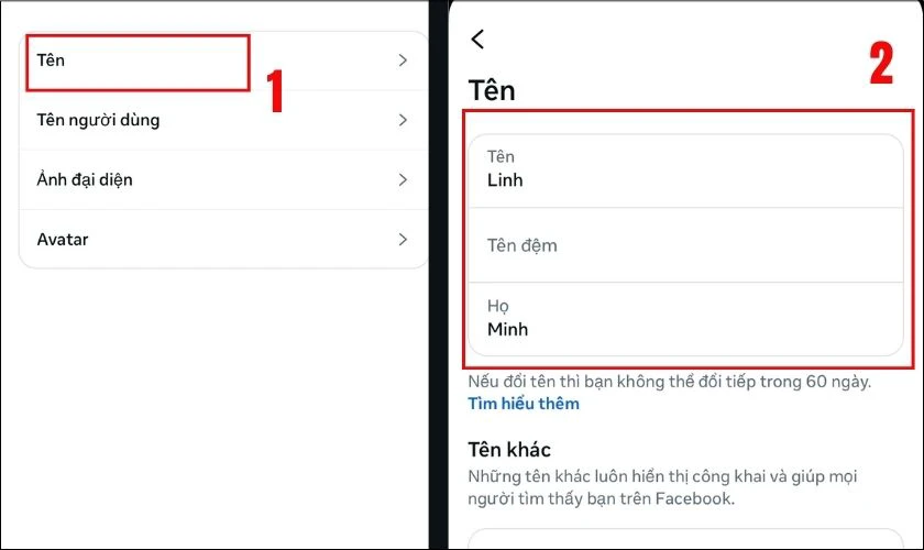 C&aacute;ch đổi t&ecirc;n Facebook tr&ecirc;n điện thoại iPhone