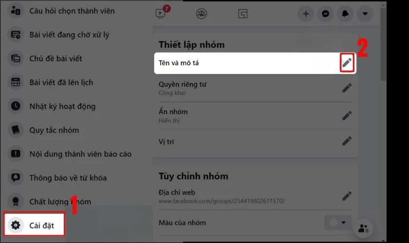 C&aacute;ch đổi t&ecirc;n nh&oacute;m tr&ecirc;n Facebook