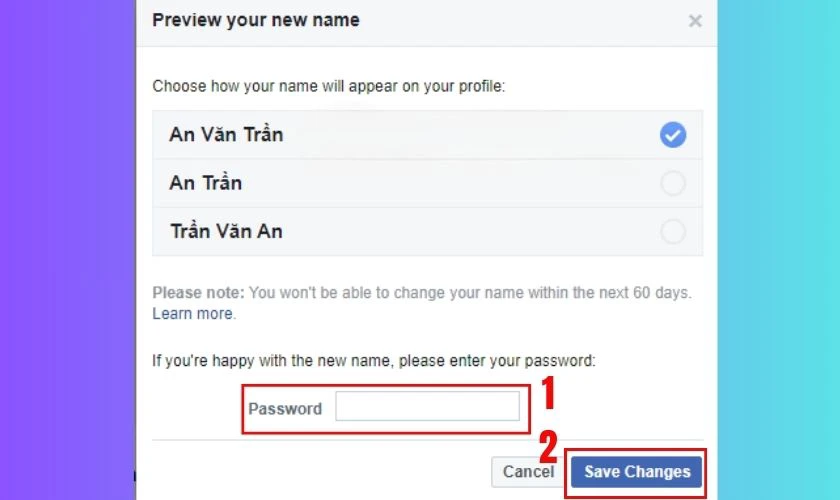 Đổi t&ecirc;n Facebook bằng c&aacute;ch chuyển ng&ocirc;n ngữ sang tiếng kh&aacute;c