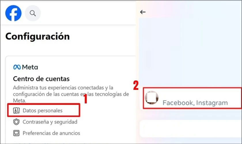 Chọn Datos Personales
