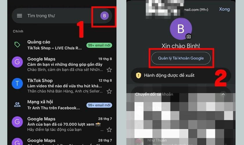 Cách đổi tên Gmail