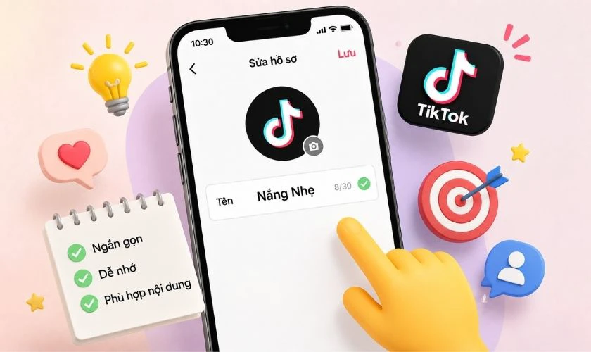Lưu ý khi đổi tên TikTok trên điện thoại, máy tính