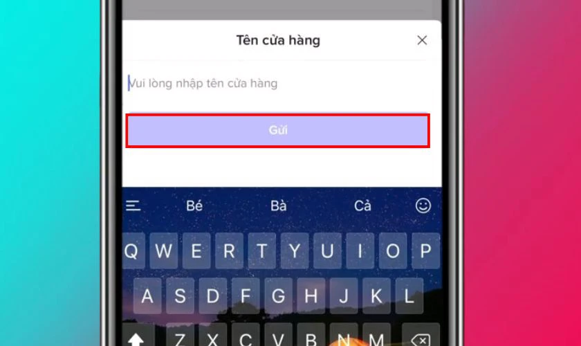 Đổi t&ecirc;n mới v&agrave; nhấn n&uacute;t Gửi