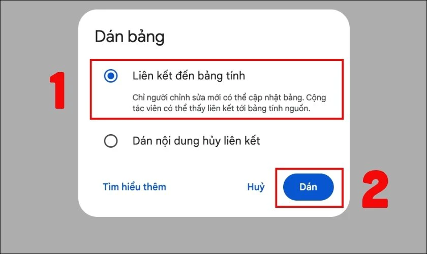 Nhấn Ctrl + V để dán dữ liệu lên Google Docs