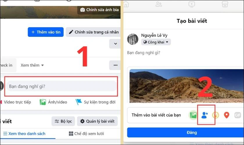 Hướng dẫn gắn lại thẻ tag t&ecirc;n Facebook đ&atilde; gỡ tr&ecirc;n m&aacute;y t&iacute;nh