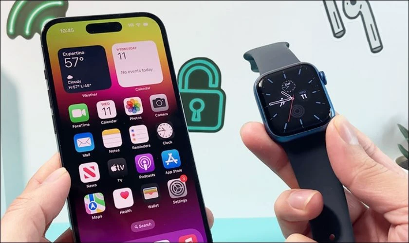 Đưa iPhone đến gần Apple Watch và làm theo hướng dẫn