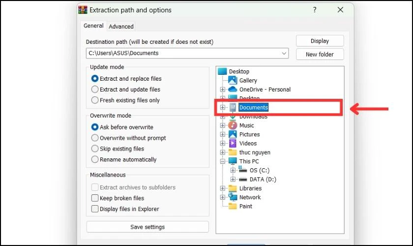 Mở thư mục đặt file cần n&eacute;n tr&ecirc;n Desktop