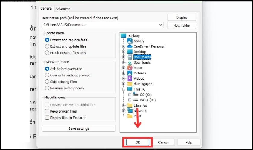 L&agrave;m sao để giải n&eacute;n file RAR tr&ecirc;n Win 11 đến nơi cần lưu trữ