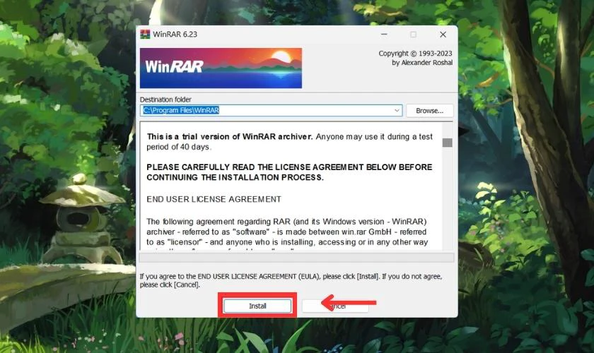 C&agrave;i đặt phần mềm giải n&eacute;n file RAR