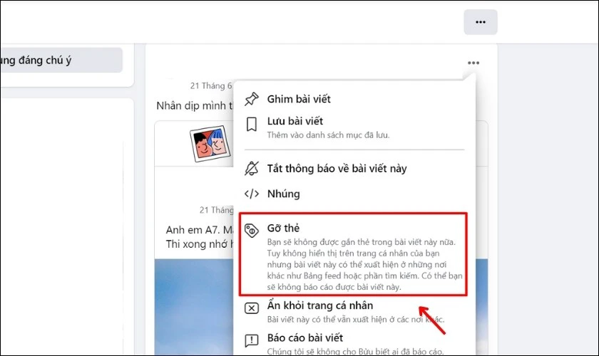 C&aacute;ch gỡ bỏ gắn thẻ khi được bạn b&egrave; tag t&ecirc;n tr&ecirc;n Facebook