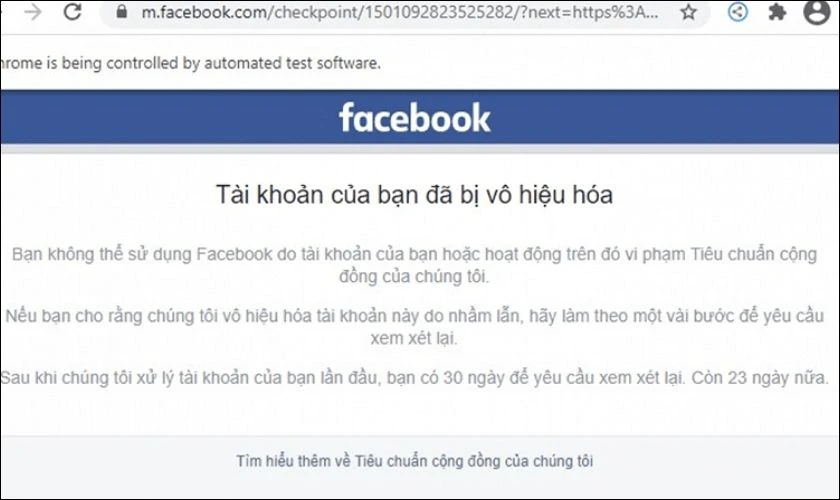 Vi phạm ti&ecirc;u chuẩn cộng đồng
