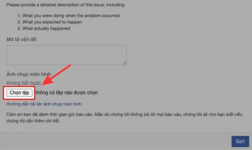 Chọn Tệp để tải ảnh CCCD của bạn