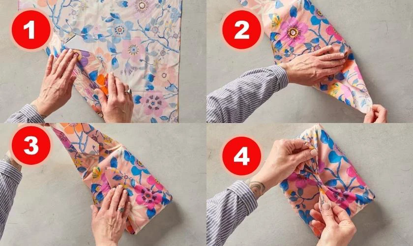 G&oacute;i qu&agrave; bằng giấy g&oacute;i v&agrave; vải