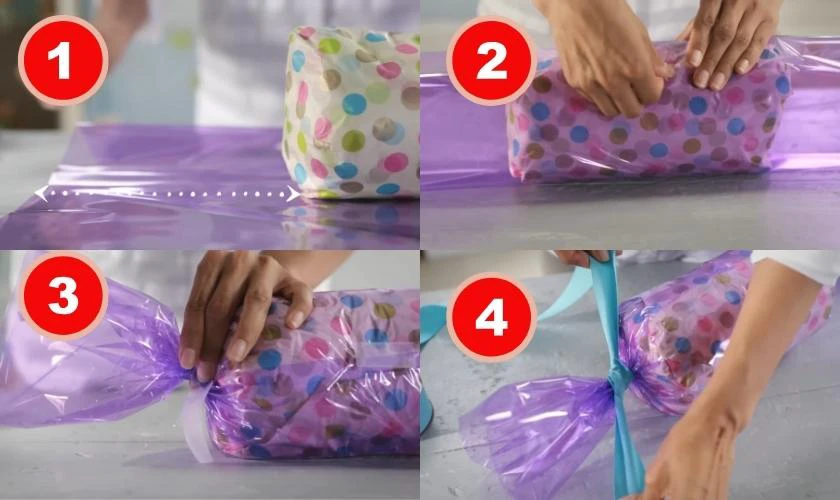 C&aacute;ch g&oacute;i qu&agrave; Gi&aacute;ng Sinh th&agrave;nh h&igrave;nh kẹo ngọt ng&agrave;o