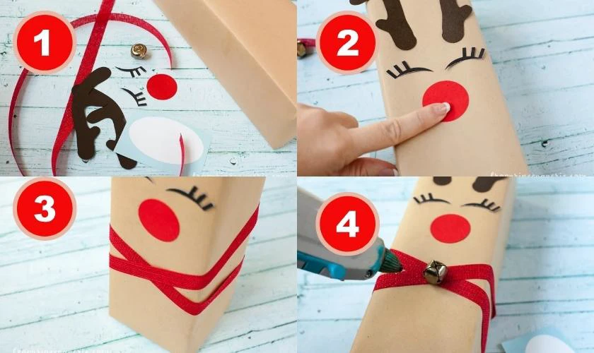G&oacute;i qu&agrave; th&agrave;nh h&igrave;nh tuần lộc dễ thương
