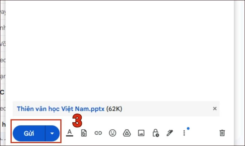 Nhấn Gửi (Send) để hoàn tất quá trình