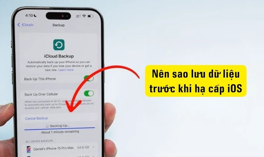 Lưu ý khi quyết định hạ iOS 26.4 xuống iOS 26.3