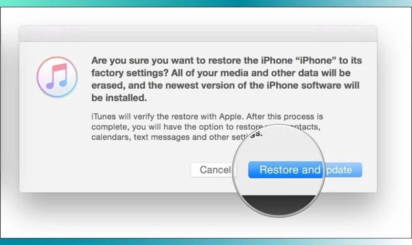 Khôi phục iOS 26.4 bằng iTunes