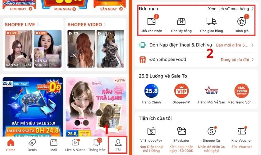 Cách hủy đơn hàng trên Shopee