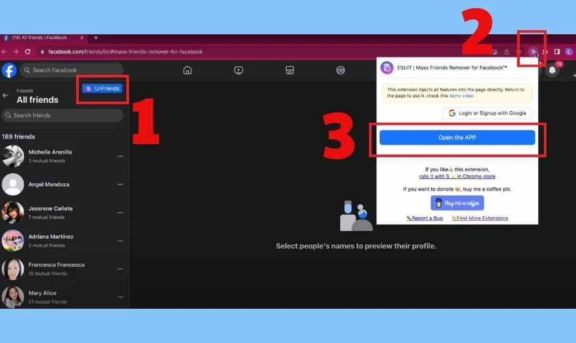 C&aacute;ch hủy kết bạn h&agrave;ng loạt tr&ecirc;n Facebook bằng phần mềm