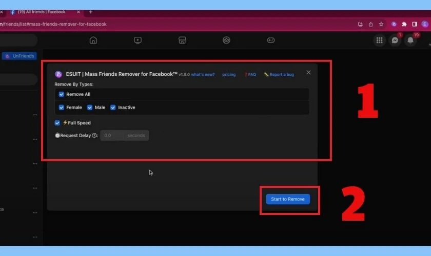 C&aacute;ch hủy kết bạn tr&ecirc;n Facebook bằng phần mềm hiệu quả