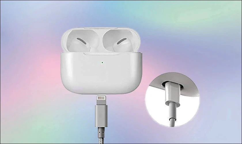 Sạc Airpod đảm bảo pin đầy đủ để kết nối th&agrave;nh c&ocirc;ng
