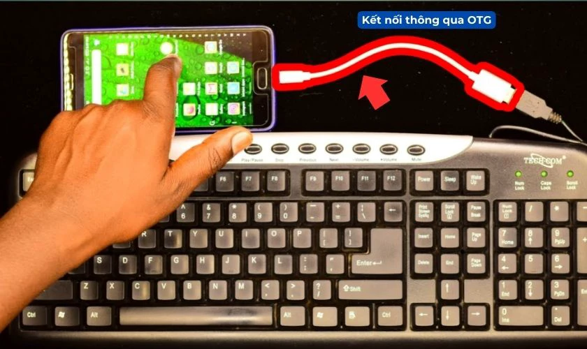 Cách kết nối bàn phím USB với điện thoại qua OTG