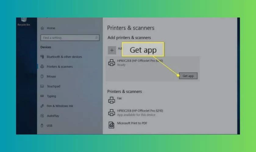 Nếu cần phần mềm bổ sung, bạn c&oacute; thể chọn Get app để tải từ Microsoft Store