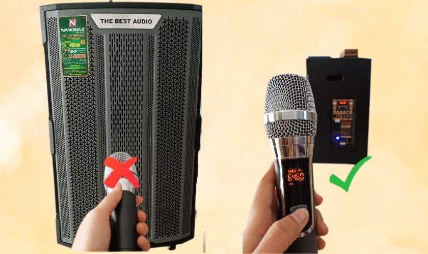 Micro không dây bị hú