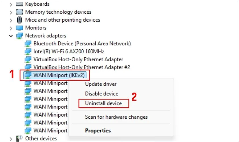 Cập nhật hoặc c&agrave;i đặt lại driver WiFi