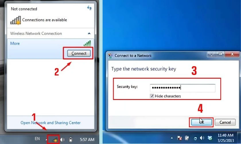C&aacute;ch kết nối Wifi cho laptop Lenovo Win 7