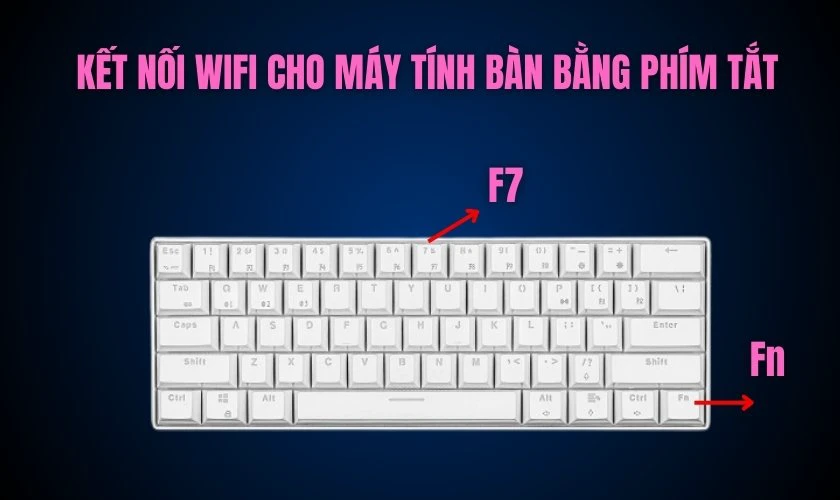 C&aacute;ch kết nối Wifi cho m&aacute;y t&iacute;nh b&agrave;n bằng ph&iacute;m tắt