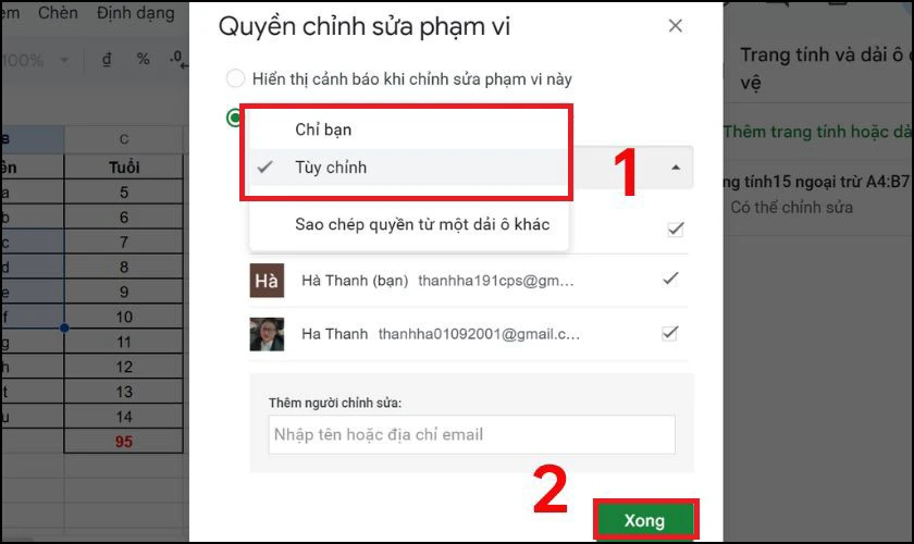 Xong để hoàn tất quá trình thiết lập