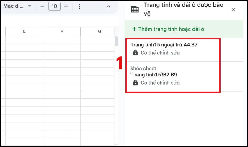 Cách bỏ bảo vệ trang tính Google Sheet