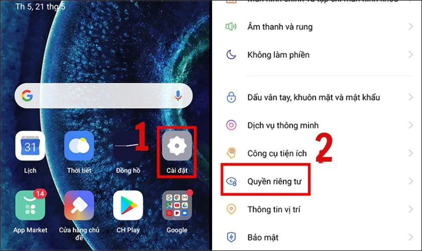 C&aacute;ch kh&oacute;a ứng dụng tr&ecirc;n điện thoại OPPO 