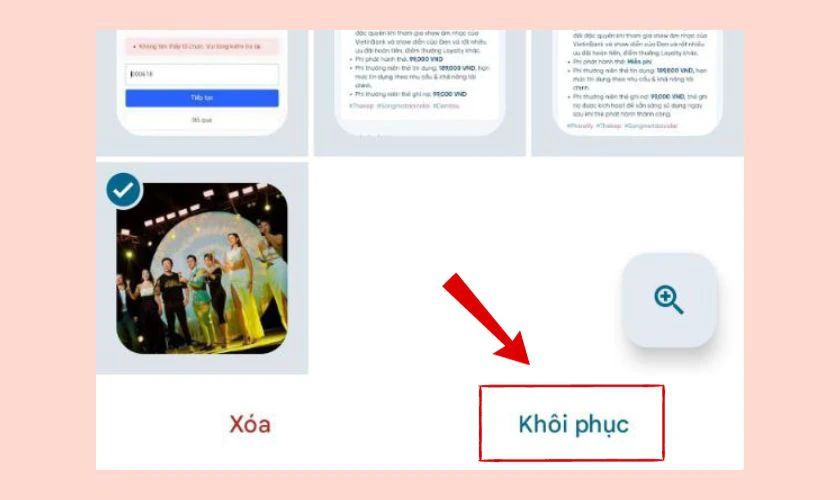 Tìm lại ảnh đã xóa trên ứng dụng Google Photos