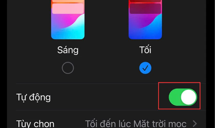 Áp dụng độ sáng tự động để giảm tiêu hao dung lượng pin iPhone