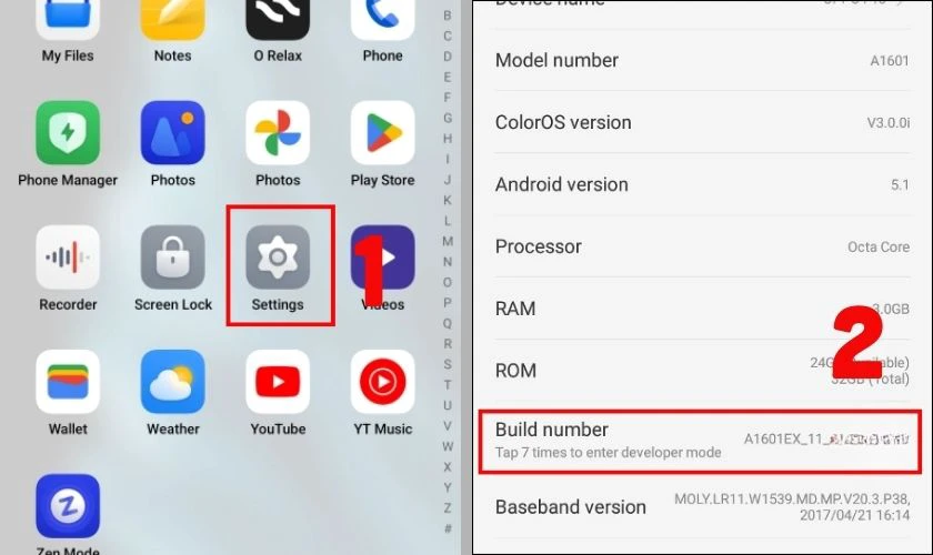Kích hoạt USB Debugging