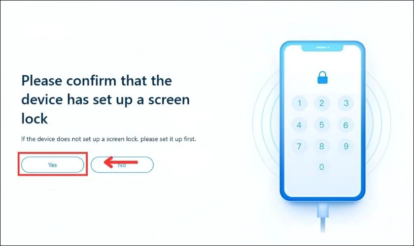 Nhấn chọn Yes để tải xuống chương trình xóa iPhone