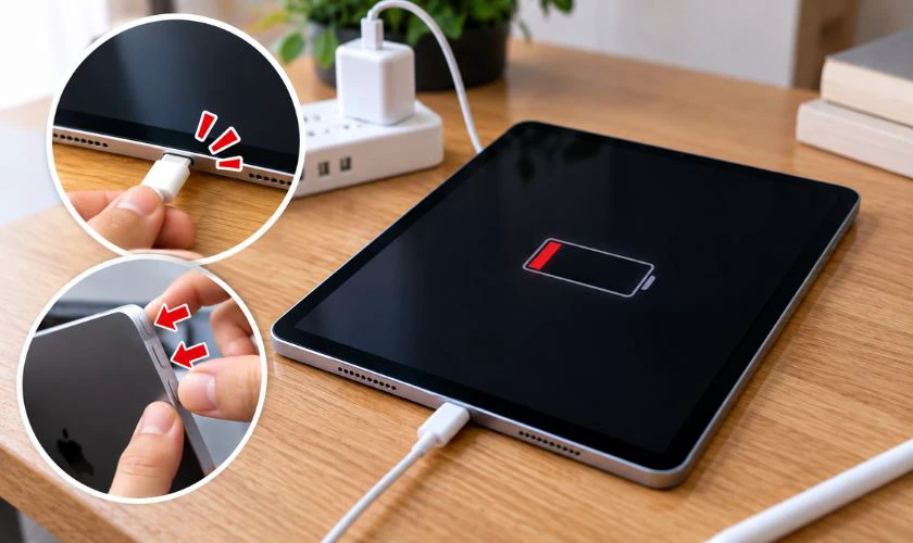 Cách kích pin iPad bị kiệt có khó không?