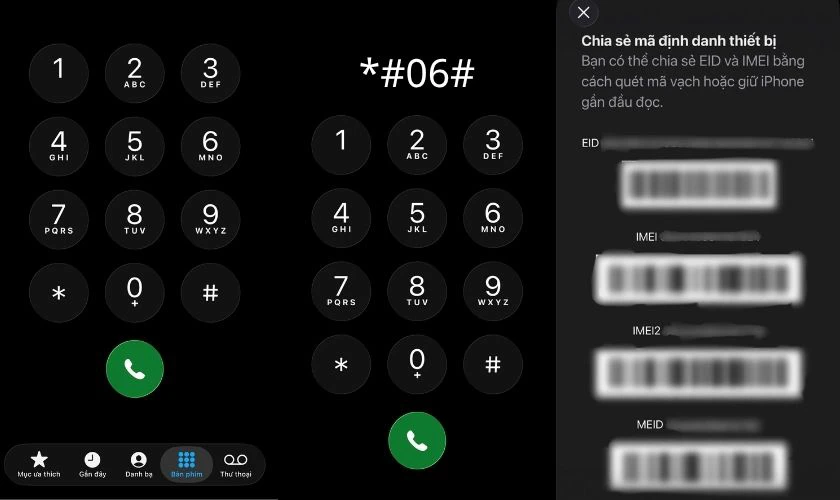 Cách check IMEI iPhone bằng mã *#06#
