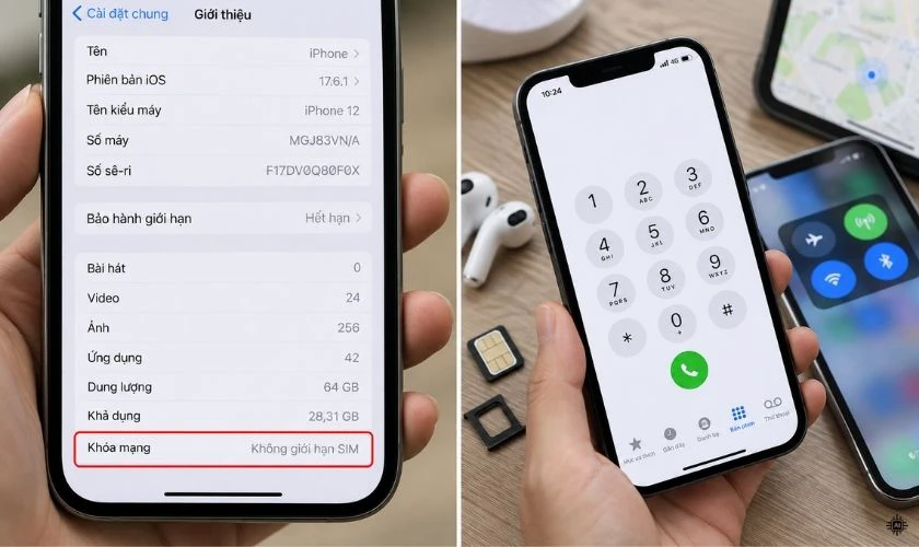 Kiểm tra khóa mạng và trạng thái SIM