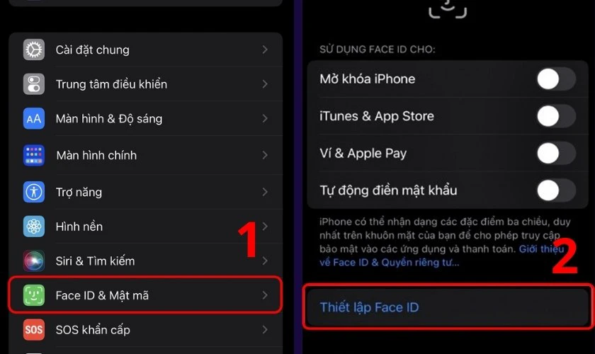 Cách kiểm tra Face ID iPhone cũ