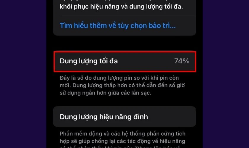 Check Dung lượng tối đa của sản phẩm hiển thị